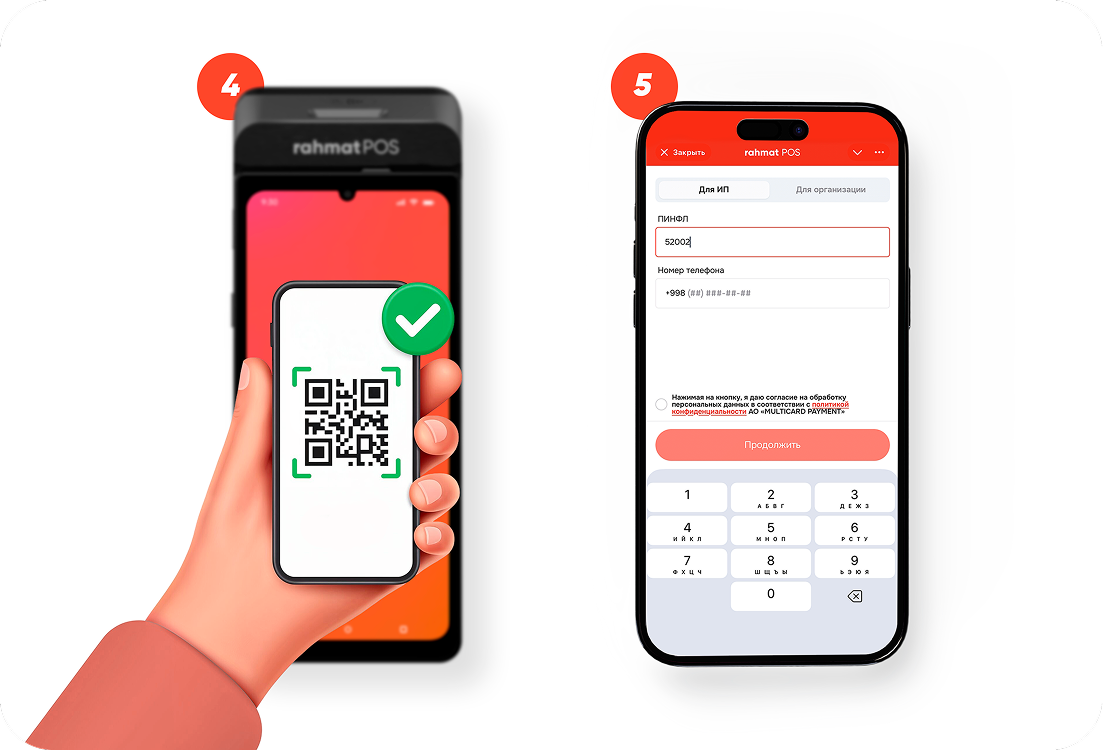 Telegram-botda QR-kodni skanerlash va PINFL kiritish